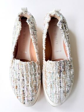 Ron White Nellaya Lilac Multi Bouclé Tweed Slip On Sneaker Size 39 $495
